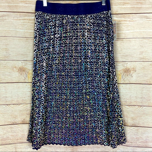 Iridescent pleated Jill Skirt LuLaRoe